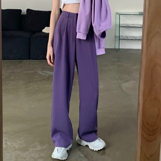 (Order) Quần ống rộng tím Ulzzang basic
