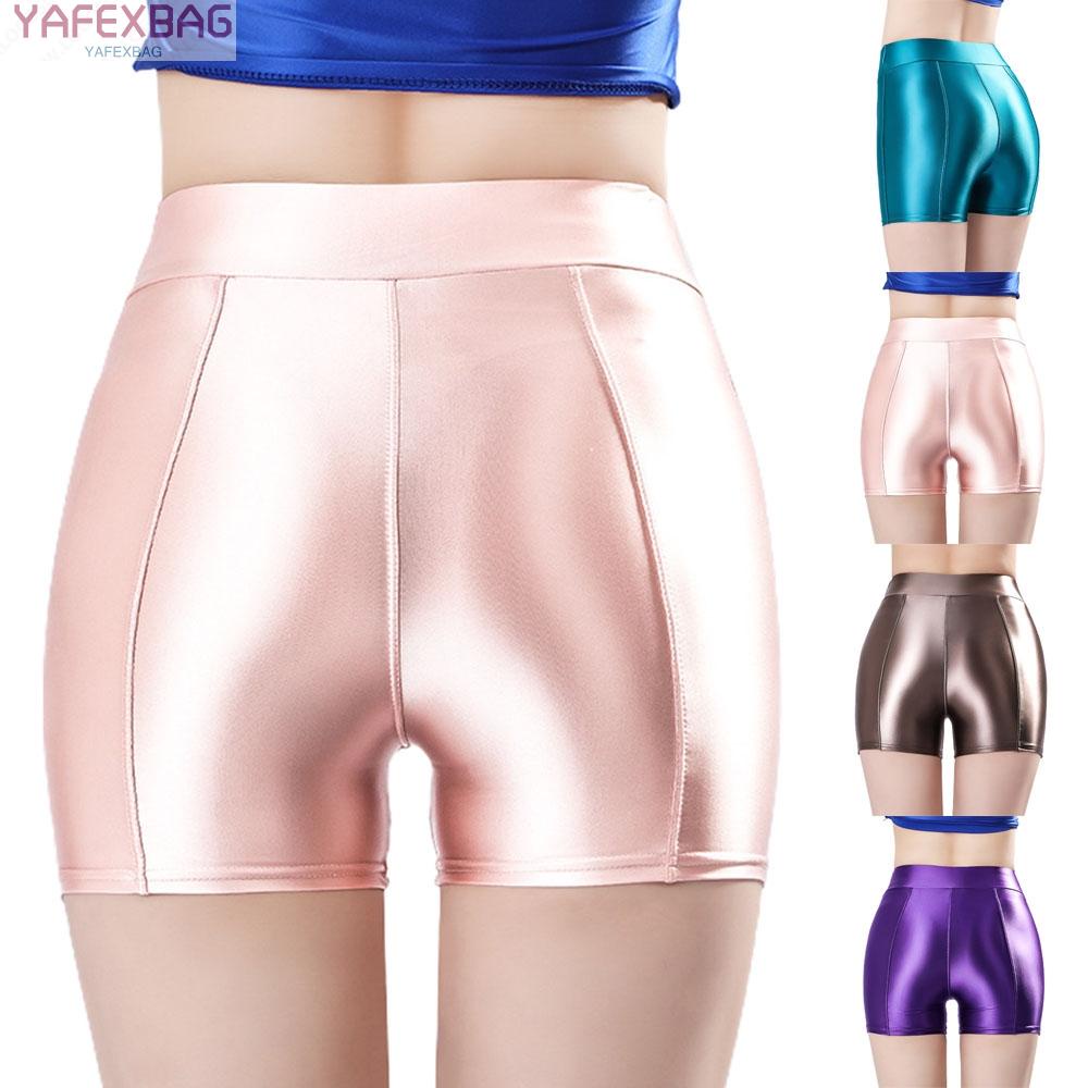 ️Womens Shorts Jeggings Leggings M-2XL Nylon Outer Wear Shiny Stretchy