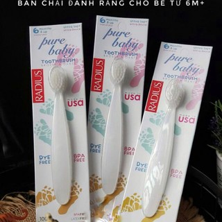 Bàn chải đánh răng Radius Mỹ cho bé 6m