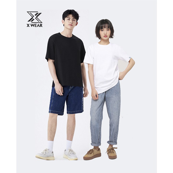 Áo thun unisex X WEAR tay lỡ chất liệu cotton thiết kế tee basic TBSA01