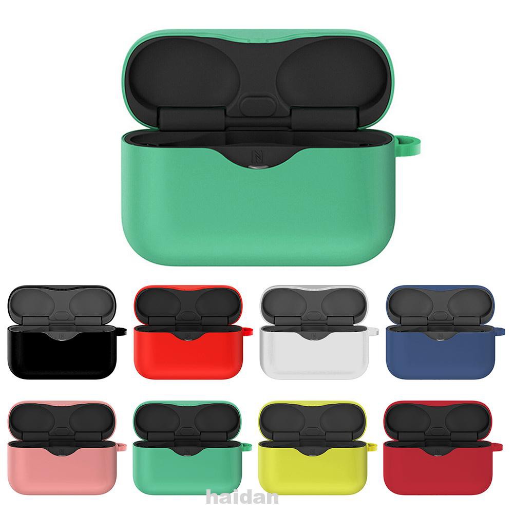 Bluetooth Earphone Case No Fingerprint Non Slip Wear Resistant Soft Silicone Anti Scratch With Buckle For Sony WF H800