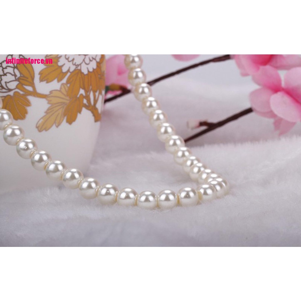 Vòng cổ Ngọc Trai Giả Màu Trắng