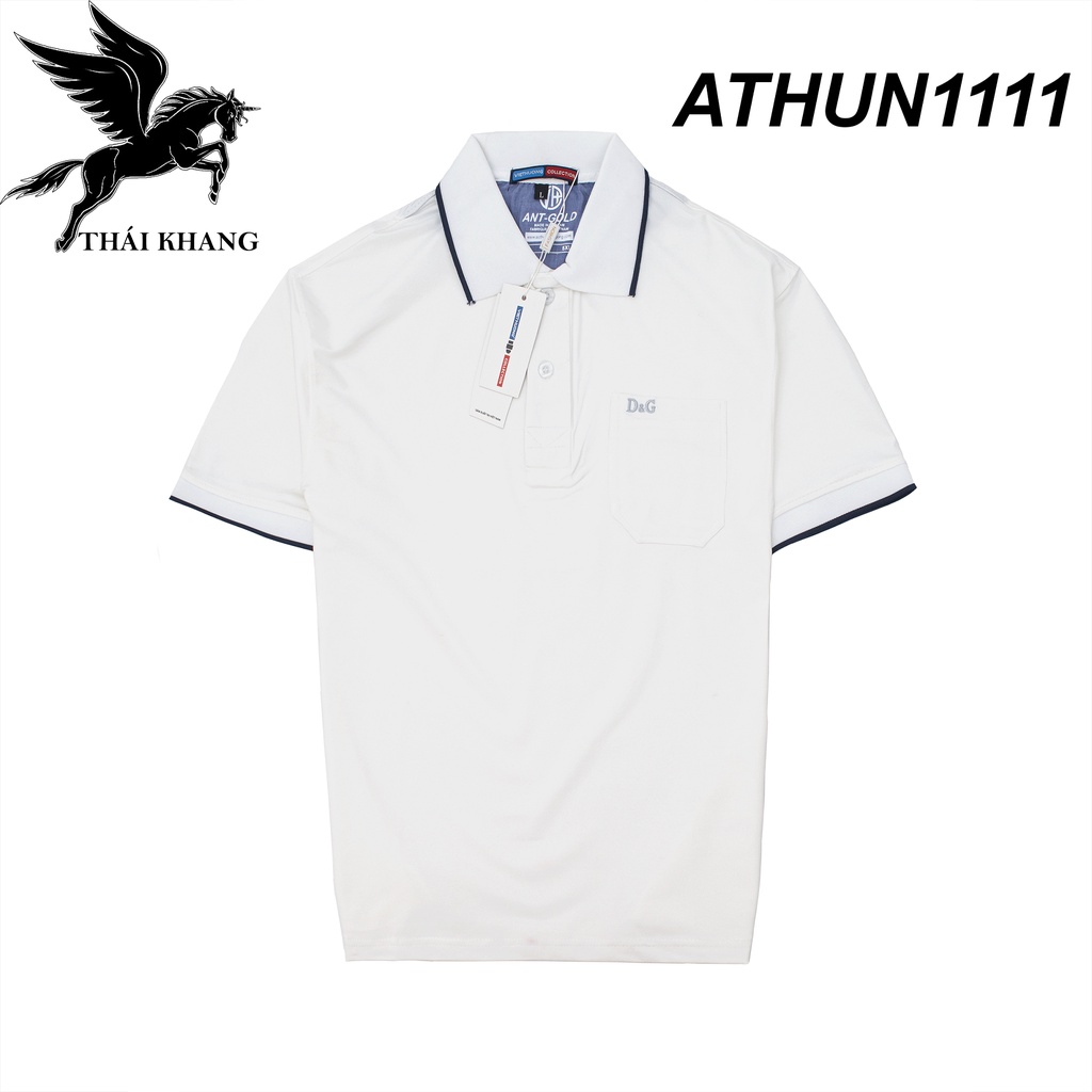 áo thun polo nam trung niên Thái Khang cao cấp vải cotton lạnh siêu mát loại áo thun nam có cổ form rộng ATHUN111