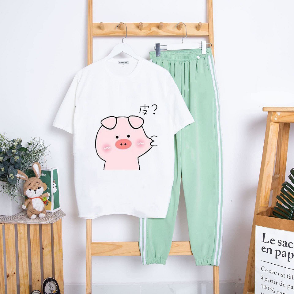 Sét Đồ Bộ Nữ Xinh Cute Quần Phối Áo Thun Nữ Form Rộng Mặc Mùa Hè, Mặc Ở Nhà, Phong Cách Teen Hàn Quốc (NHIỀU MẪU)
