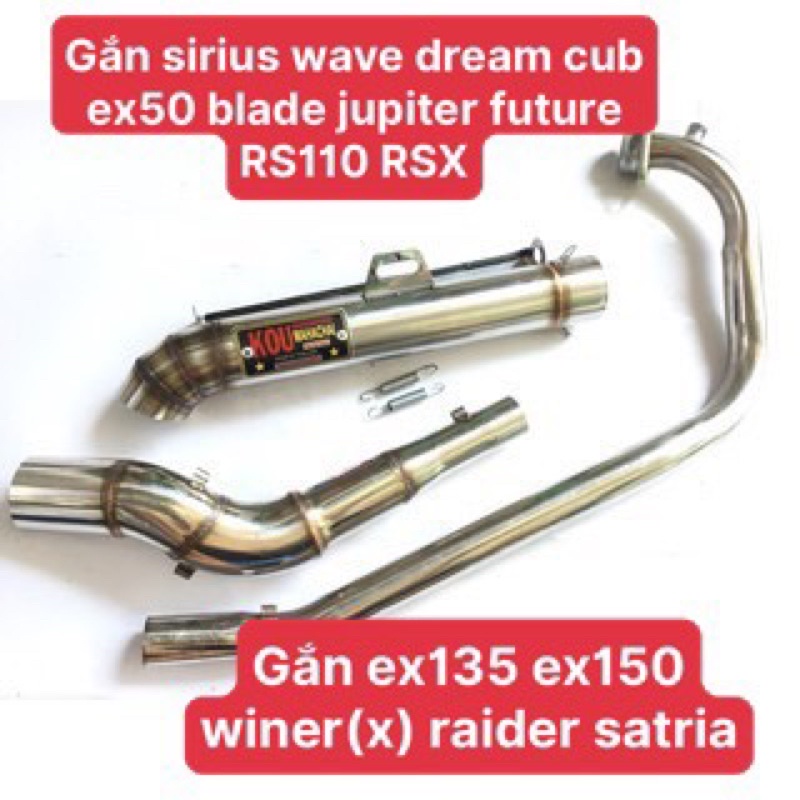 PÔ KOU MAHACHAI KÈM CỔ inox 2 KHÚC GẮN WAWE DREAM CUP SIRIUS EX WINNER SONIC...