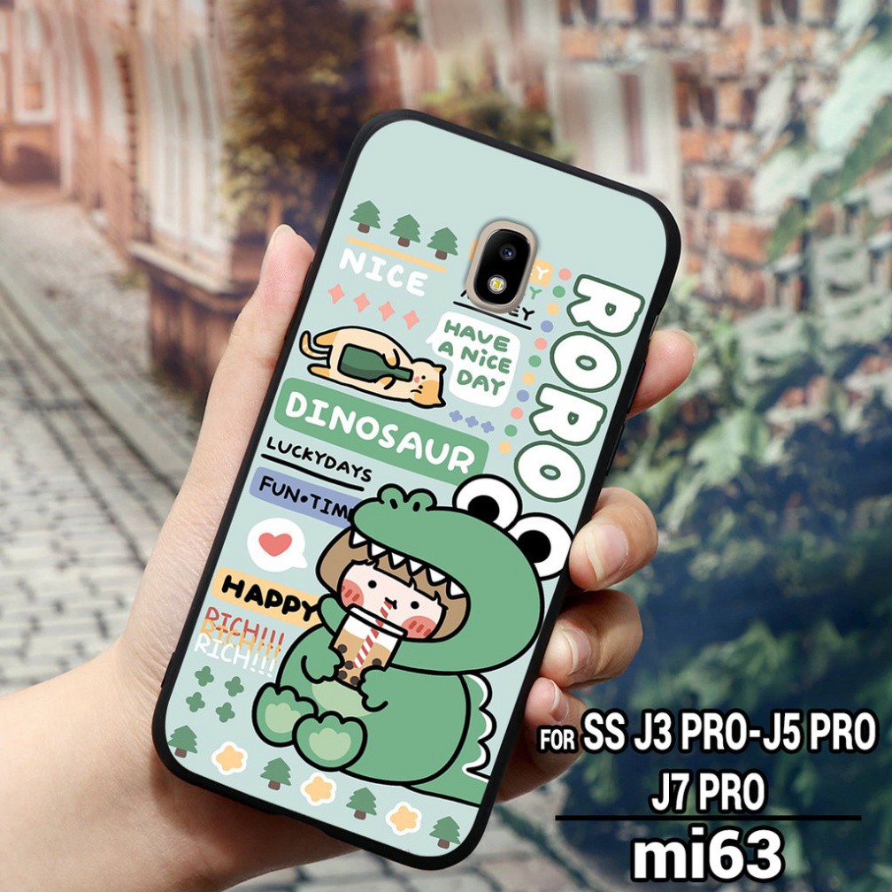 Ốp lưng SAMSUNG GALAXY J3 PRO - J5 PRO - J7 PRO - J7 PLUS in hình chú khủng long nhỏ