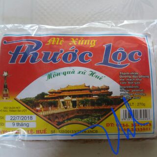 Combo 5 Mè xửng Phước Lộc loại dày 270g và 2 mè xửng giòn Thiên Hương