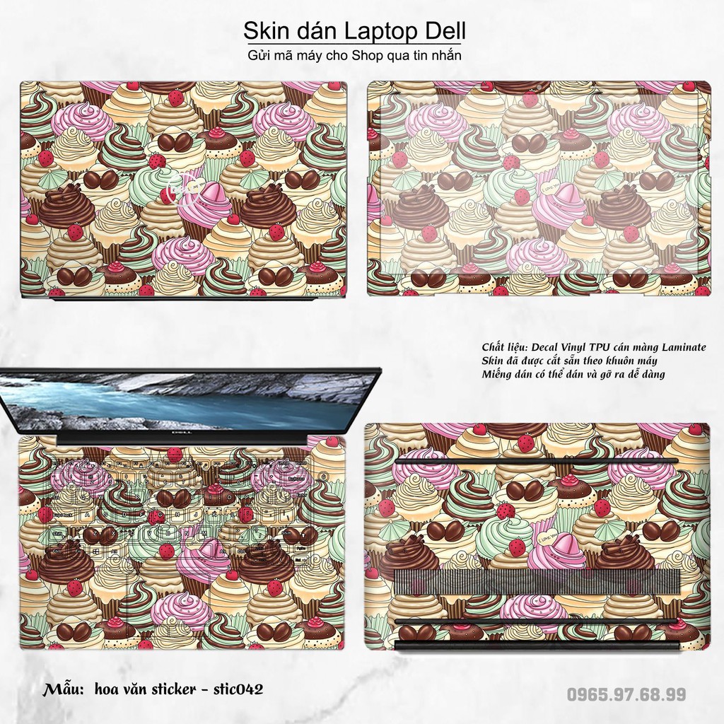 Skin dán Laptop Dell in hình Hoa văn sticker nhiều mẫu 7 (inbox mã máy cho Shop)