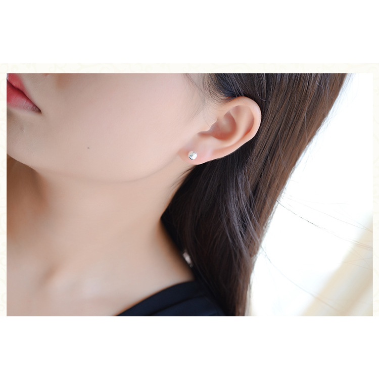 Khuyên tai tròn 3 kích cỡ tùy chọn phong cách Hàn Quốc thời trang cho nữ