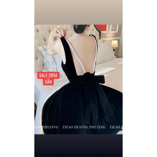 Đầm đen nhug dây ngọc