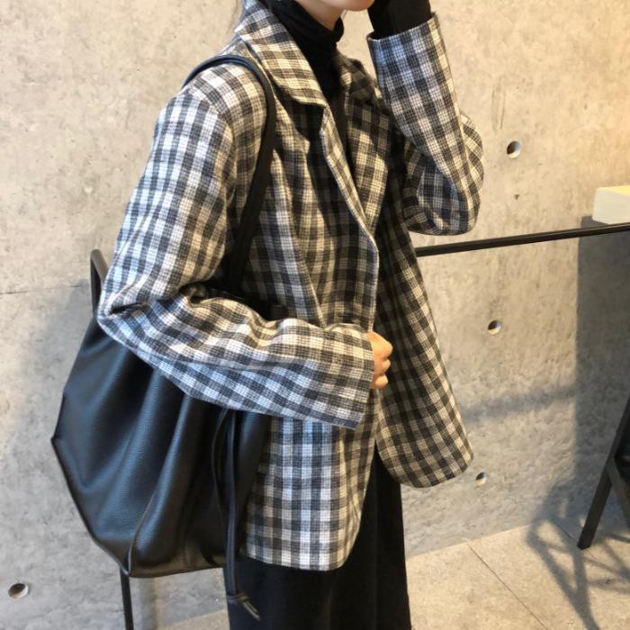 Áo Khoác Tay Dài Dáng Rộng Kẻ Sọc Kiểu Hàn Quốc Cá Tính Cho Nữ | BigBuy360 - bigbuy360.vn