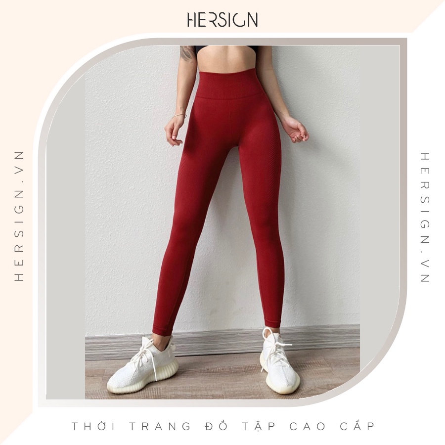 QUẦN TẬP GYM NỮ ĐỒ TẬP YOGA NỮ QUẦN LEGGING CẠP CAO TÔN DÁNG CAO CẤP HERSIGN-LEGGING3