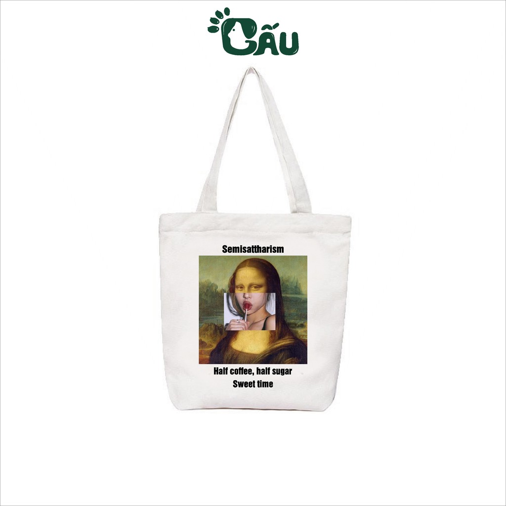 Túi tote Gấu194 vải bố canvas cao cấp mềm mịn - NÀNG MONALISI 2