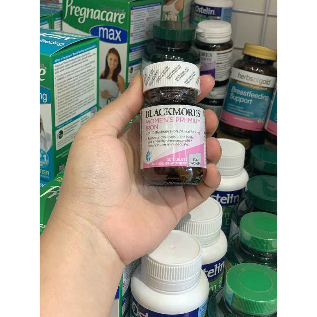 Viên sắt dành cho bà bầu Blackmores Iron for woman - lọ 30 viên