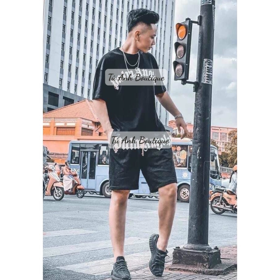 (Mua 2 giam 30k) Bộ thun nam in chữ angels nam phong cách cotton 100% | BigBuy360 - bigbuy360.vn