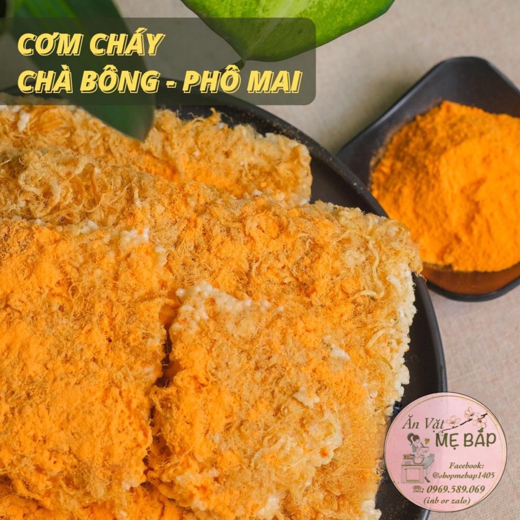 Cơm Cháy Sài Gòn 250g - Vị Chà Bông, vị Trứng Muối, Vị Sốt Mắm, Vị Phô Mai - Shop Mẹ Bắp [Nhà Làm]