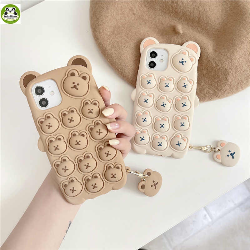 Ốp Điện Thoại Silicon Mềm Hình Gấu Bong Bóng Cho Iphone 12 Pro Max 11 X Xr Xs Max 6s 7 8 Plus