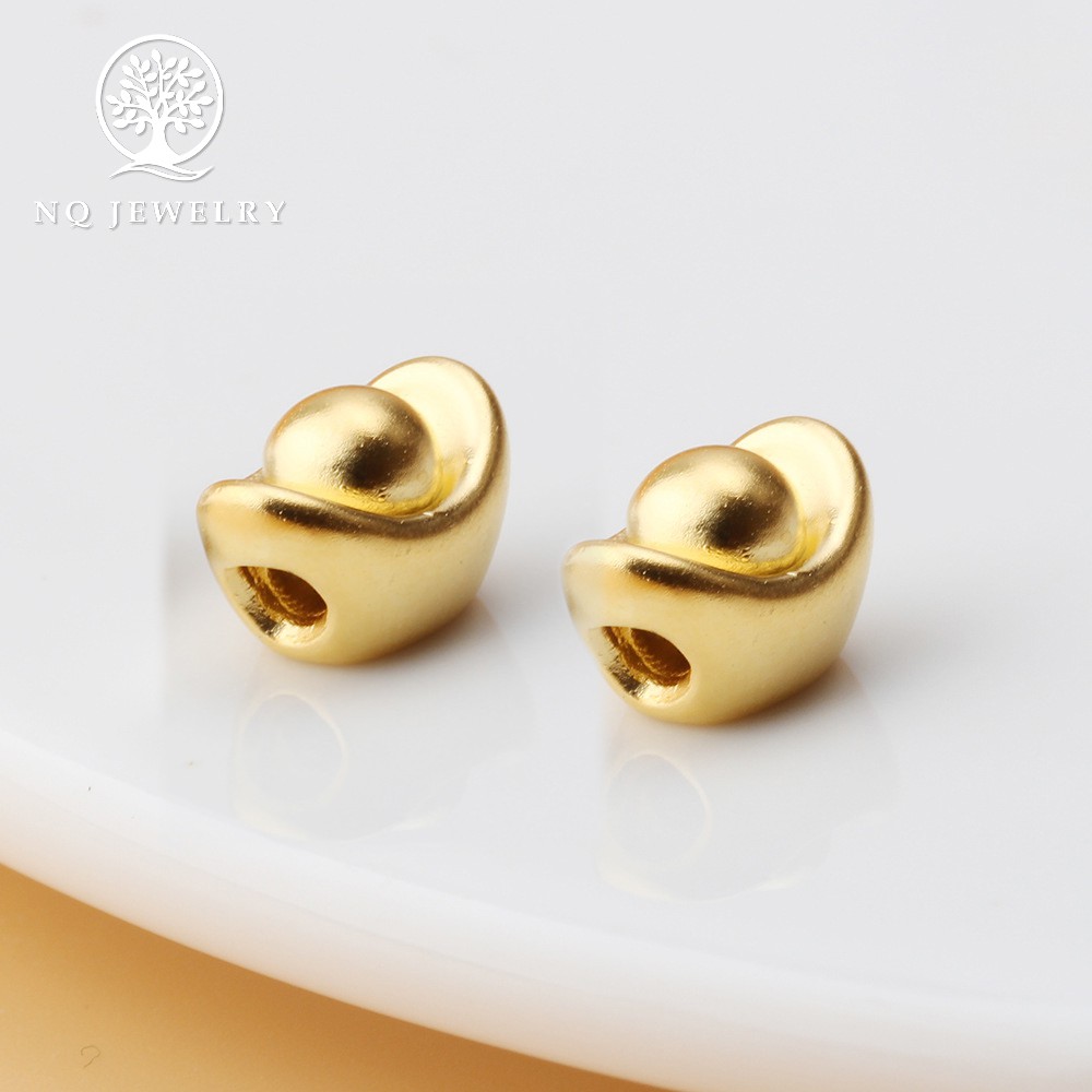 Charm bạc mạ vàng hình nén vàng - NQ Jewelry