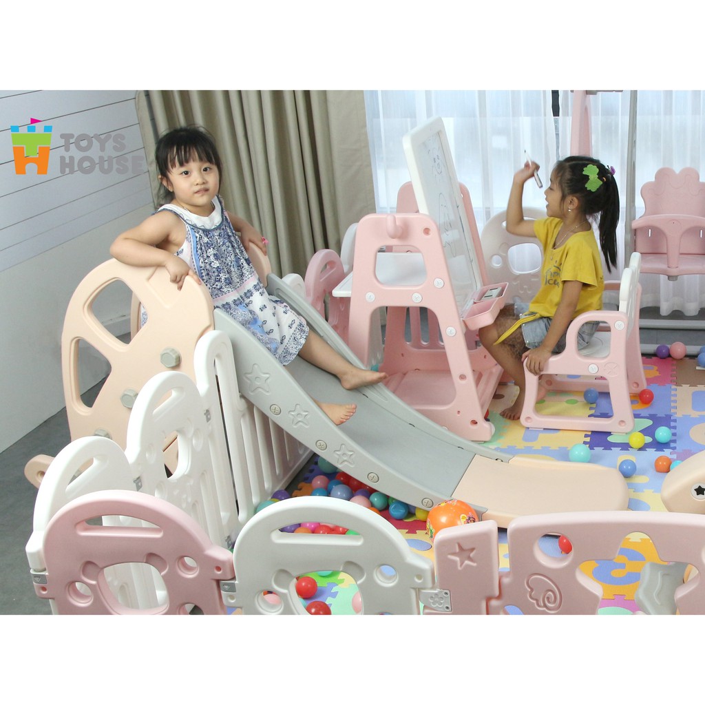 Cầu trượt đơn cho bé hình máy bay Toyshouse, kích thước 178*40*80 cm HJ05