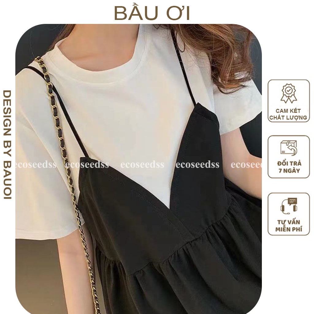 [BAUOII V54] VÁY BẦU YẾM THỜI TRANG HÀN QUỐC - ĐẦM BẦU 2 DÂY ĐẸP PHÙ HỢP VỚI ĐI LÀM ĐI CHƠI