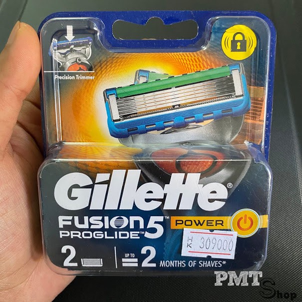 [Đức] Hộp Lưỡi dao cạo râu cao cấp Gillette Fusion Proglide Power 5 lưỡi vỉ 4 cái | 2 cái
