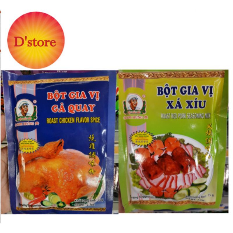 Bột gia vị gà quay - xá xíu Kim Hưng 75g