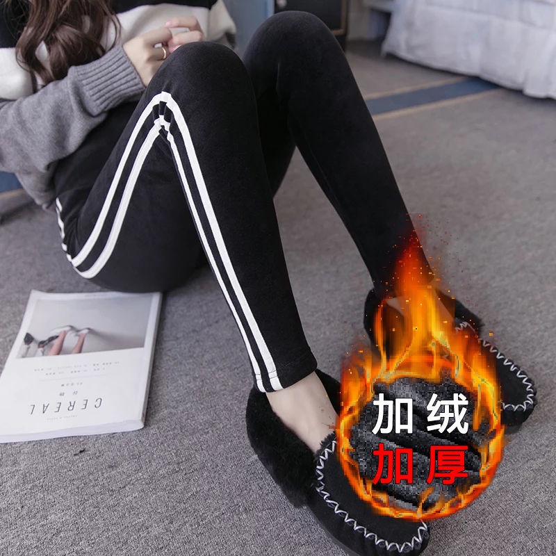 Quần legging nhung vàng dày dặn lót mặc ngoài thu đông cho nữ co giãn cao phong cách Hàn Quốc mẫu mới tôn dáng | BigBuy360 - bigbuy360.vn