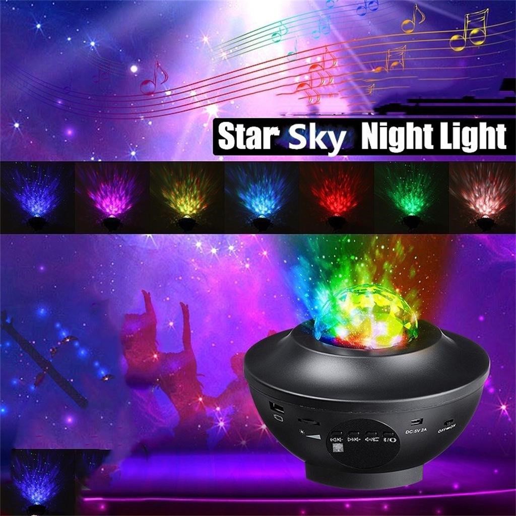 New Đèn Star Projector Đèn chiếu sao Galaxy cho trang trí phòng ngủ Đèn led sao có thể kết nối bluetooth và phát nhạc