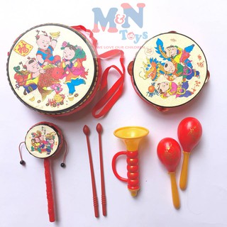 Bộ trống xúc xắc kèn 5 món chơi trung thu