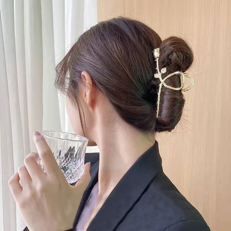 Kẹp Tóc Kim Loại Kiểu Dáng Hình Học Thời Trang Cho Nữ