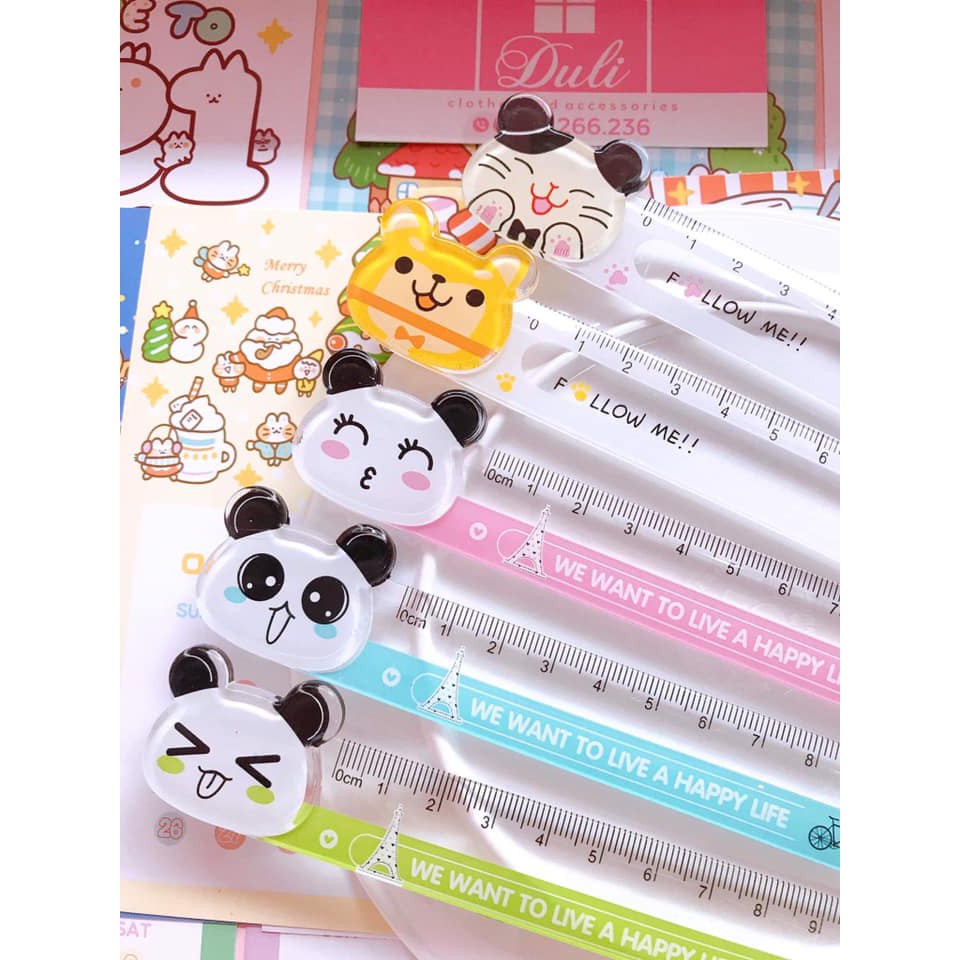 THƯỚC KẺ THÚ 4 MÙA DB 6208🌈🌈🌈 𝙺È𝙼 𝚀𝚄À 𝚃Ặ𝙽𝙶 ⚡️⚡️ 〰️Thước kẻ 15cm siêu tiện lợi và nhỏ gọn ‼️‼️