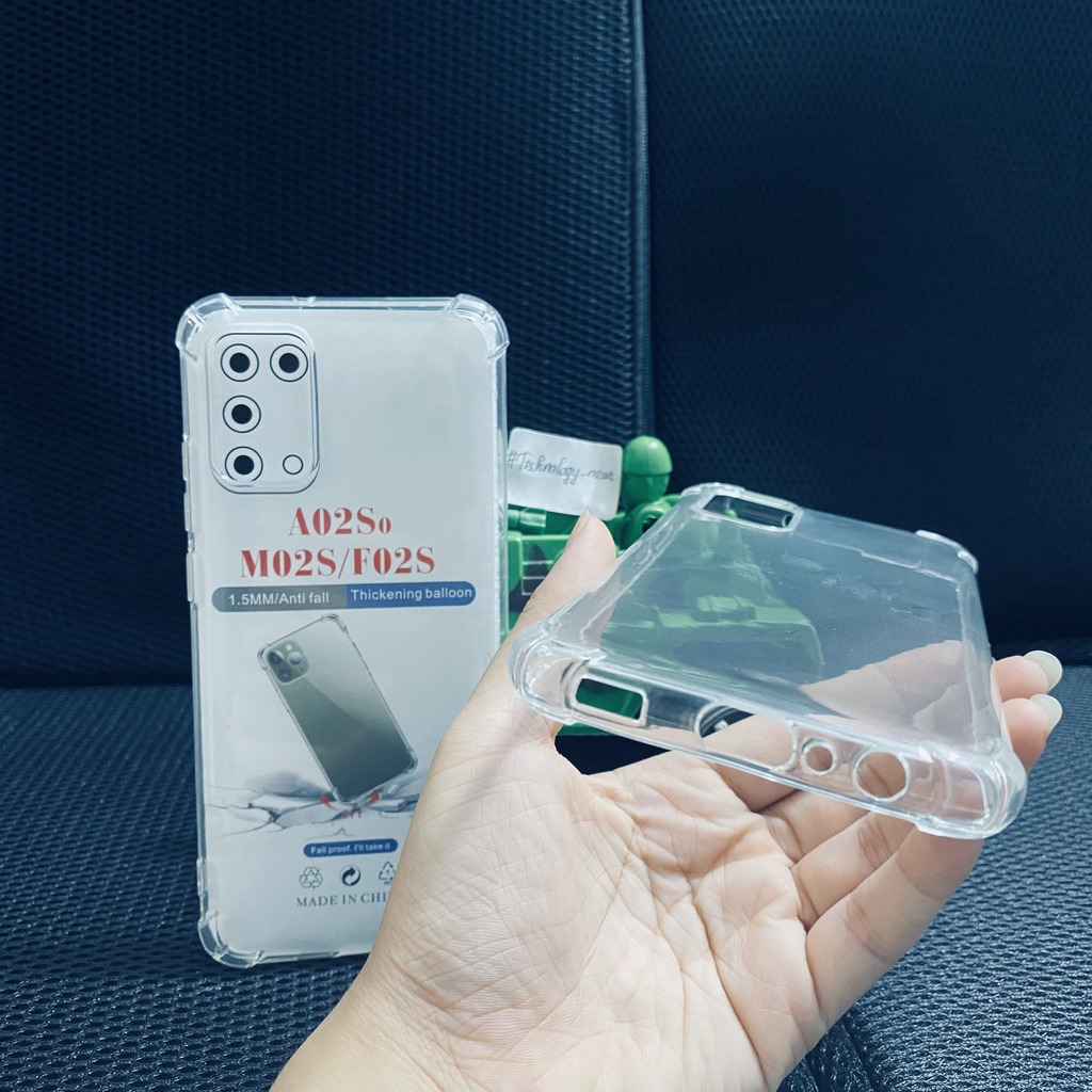 Ốp lưng chống sốc Samsung A02s/ M02s loại dày dẻo trong suốt cáo cấp bo 4 góc chống va đập