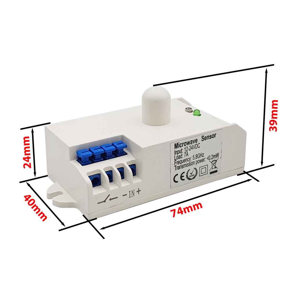 Công tắc cảm ứng chuyển động radar vi sóng SK-807K 12-24VDC