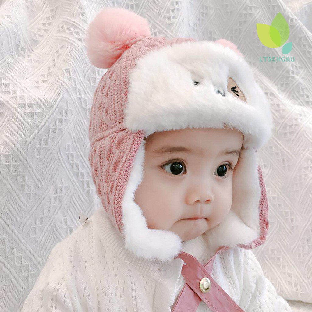 Mũ Giữ Ấm Tai Thỏ Đáng Yêu Cho Bé