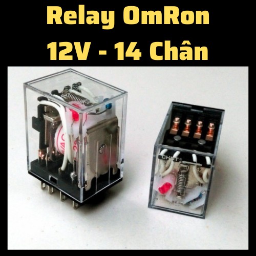 Relay omron 12V 14 chân, Rơ le trung gian, relay 12V 14 chân