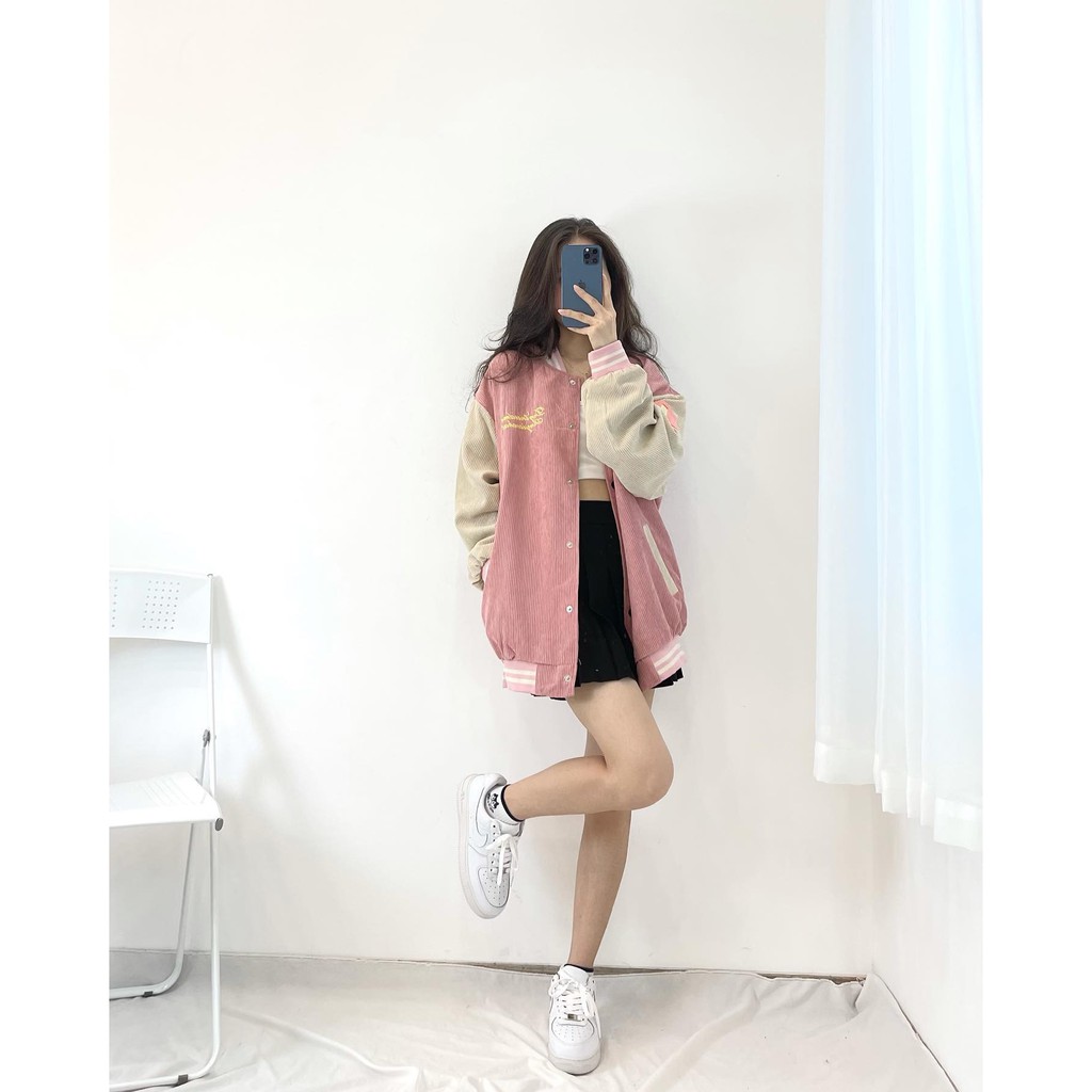 (FREESHIP) áo khoác boomber nỉ nhung miho.house