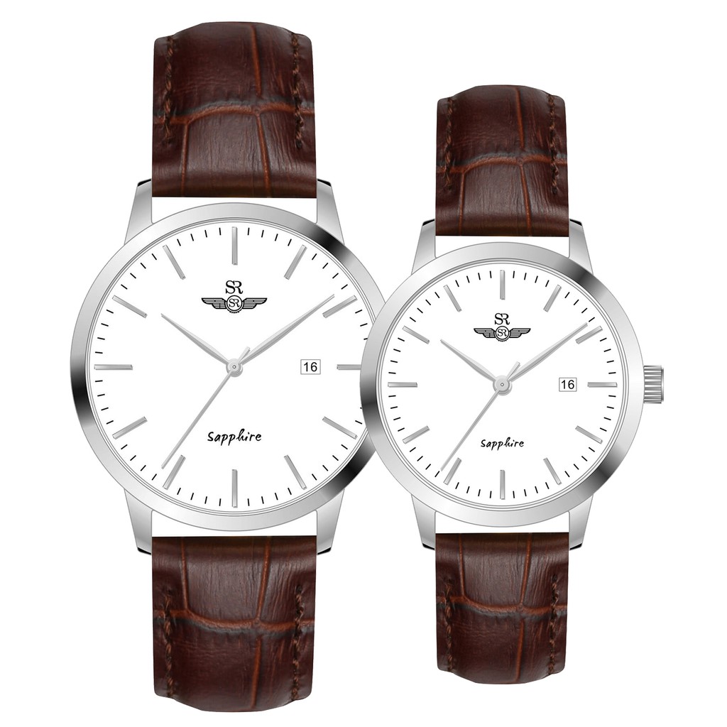 Đồng Hồ Cặp Đôi Dây Da SR Watch SG3001.4102CV & SL3001.4102CV Chính Hãng