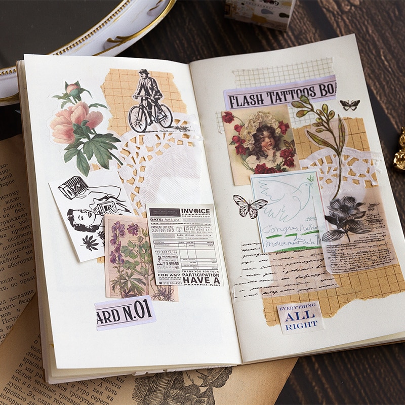 Set 400 Giấy Làm Thiệp Phong Cách Vintage