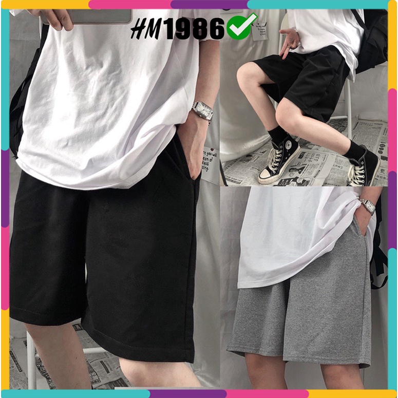 Quần short thun nam nữ Hm1986, Quần Đùi Unisex QT100