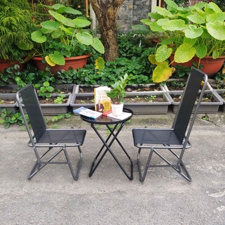 [CHINH PHỤC KHÁCH HÀNG-BÀN SẮT TRÀ CHANH MÀU ĐEN 2 CHÂN -PHÙ HỢP ĐI PHƯỢT, CAFE, TRÀ ĐÁ VỈA HÈ, HỌC HÀNH,...