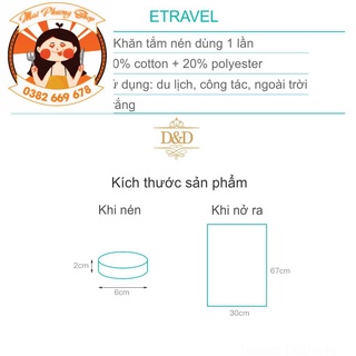 Khăn mặt, khăn tắm nén du lịch dùng 1 lần