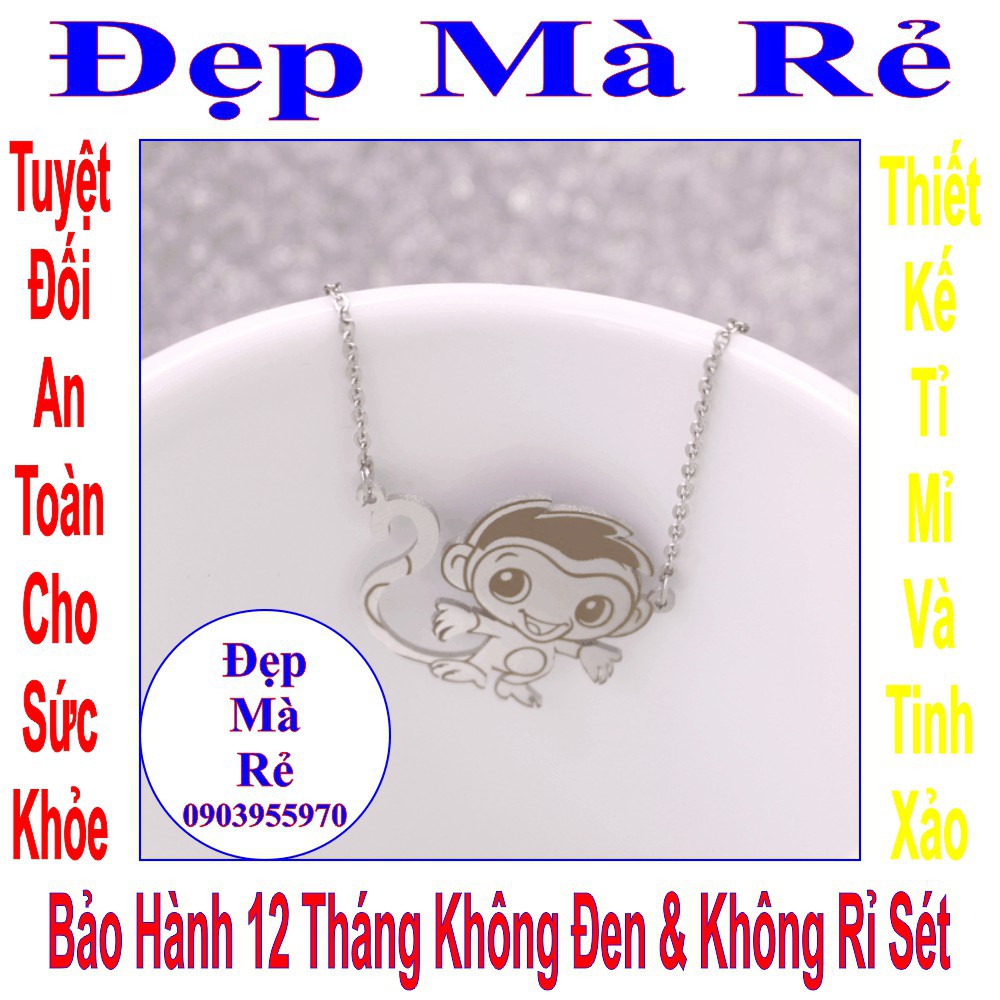 Dây chuyền nữ 12 con giáp mẫu 001 tuổi thân màu trắng - 12CONGIAP01KHIT020049