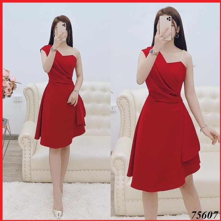 Đầm dự tiệc hở vai thiết kế lạ nổi bật đủ size 30 đến 72kg - 75607