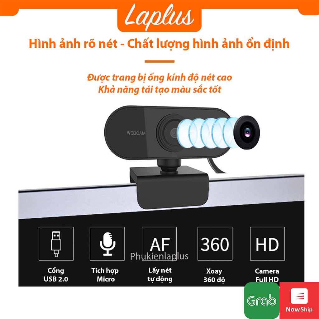 WEBCAM/CAMERA BOCHENG 1080P SẮC NÉT - TÍCH HỢP MICRO, XOAY NGANG 360 ĐỘ, XOAY DỌC LINH HOẠT, LẤY NÉT TỰ ĐỘNG