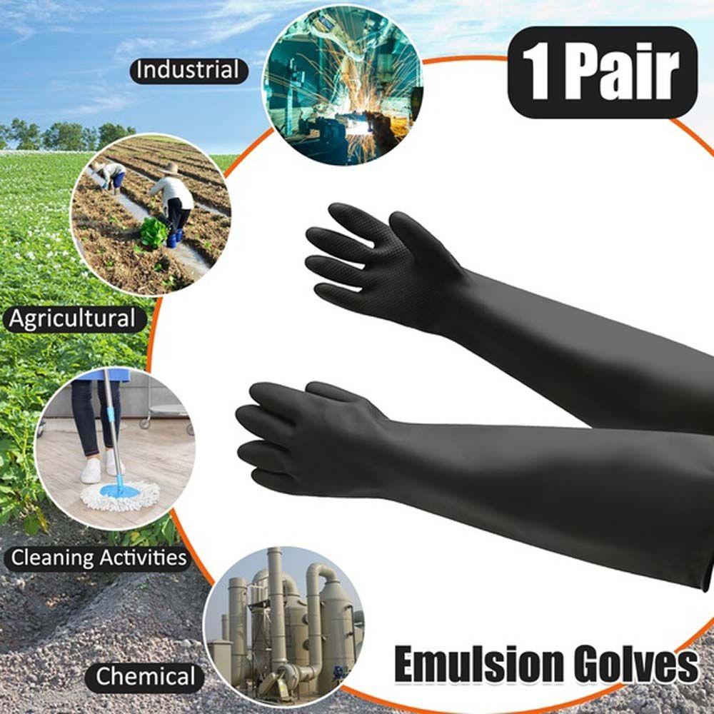 IVORY 1 Đôi Găng Tay Cao Su Dày Chống Axit Alkali An Toàn Không Chạm