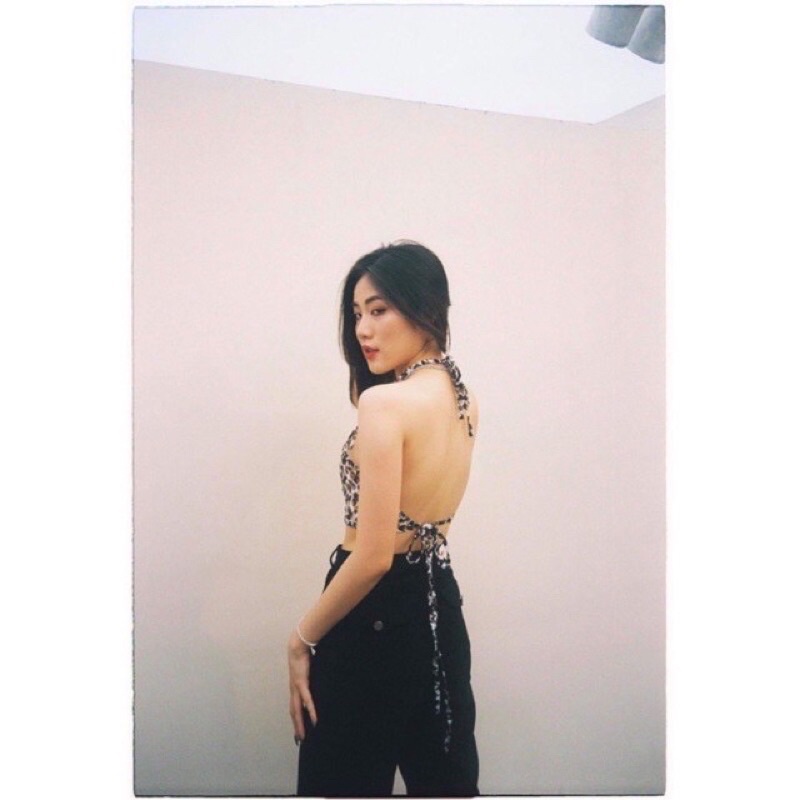 Áo ERRORIST Lace yeri màu trắng/da beo