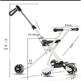 Xe đẩy 5 bánh gấp gọn