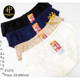[Jobelli Lingerie] QUẦN LÓT NỮ VISCOSE PHỐI REN HÔNG từ Jobelli