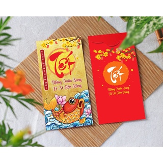 Combo 100 bao lì xì tết giáp thìn 2024 mix nhiều mẫu - ngẫu nhiên