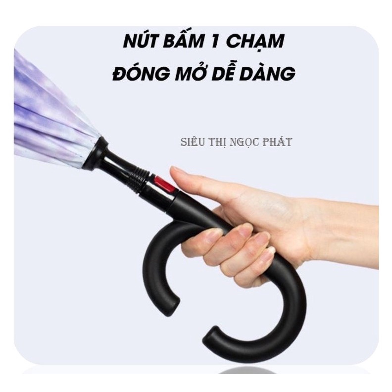 Ô, Dù Mở Ngược Che Nắng Che Mưa Nhiều Màu Xinh Xắn Đường Kính 108cm